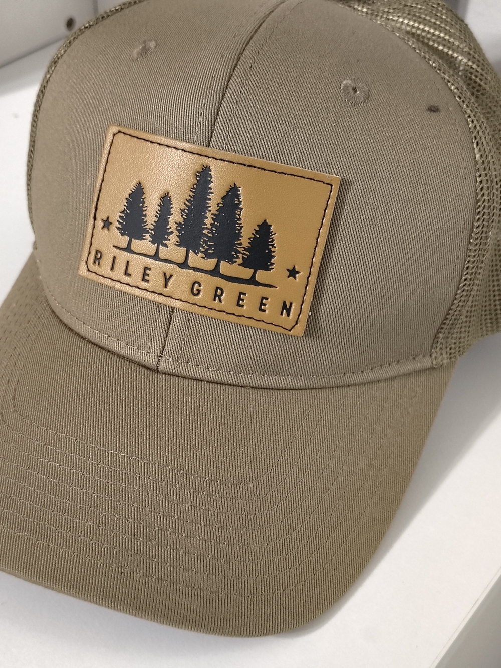 Port Authority, Riley Green Patch Mesh-Back Cap - Picture 2 of 5